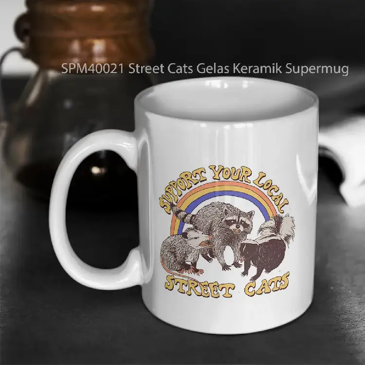 SPM40021 Street Cats Gelas Keramik Supermug