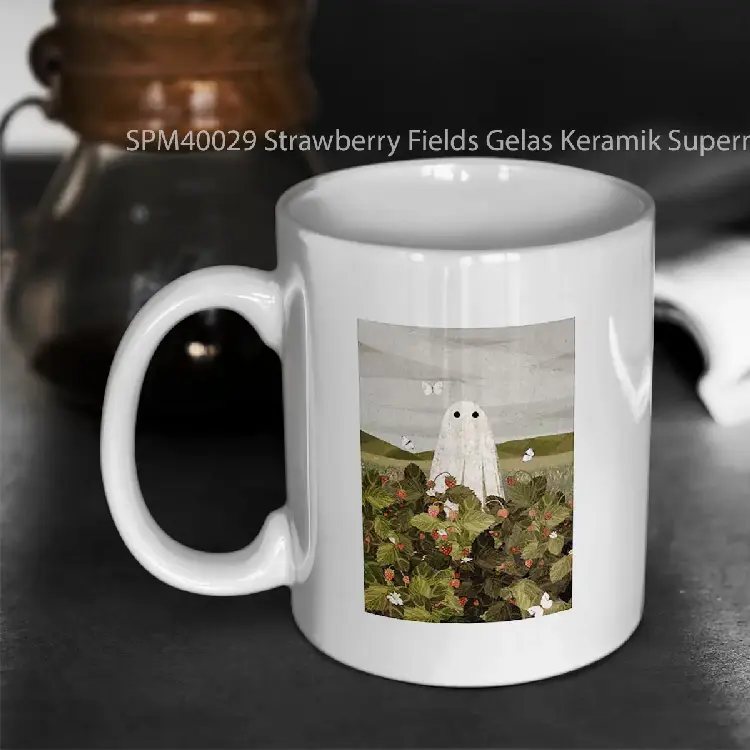 SPM40029 Strawberry Fields Gelas Keramik Supermug