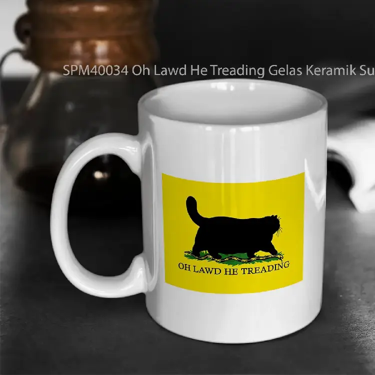 SPM40034 Oh Lawd He Treading Gelas Keramik Supermug