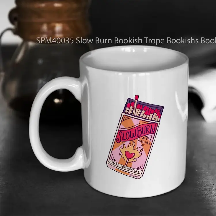 SPM40035 Slow Burn Bookish Trope Bookishs Bookish Merch Gelas Keramik Supermug