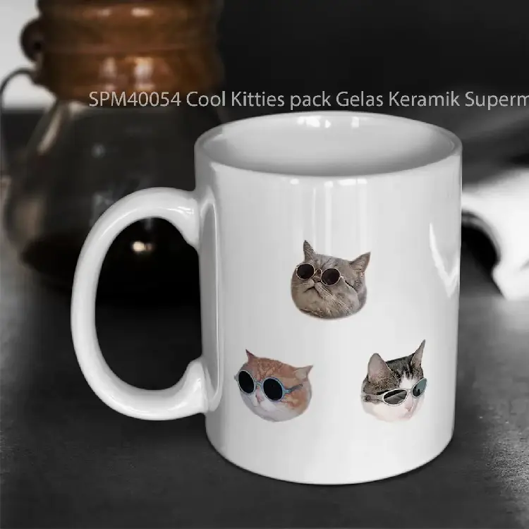 SPM40054 Cool Kitties pack Gelas Keramik Supermug