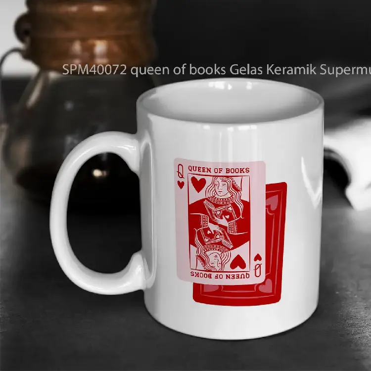 SPM40072 queen of books Gelas Keramik Supermug