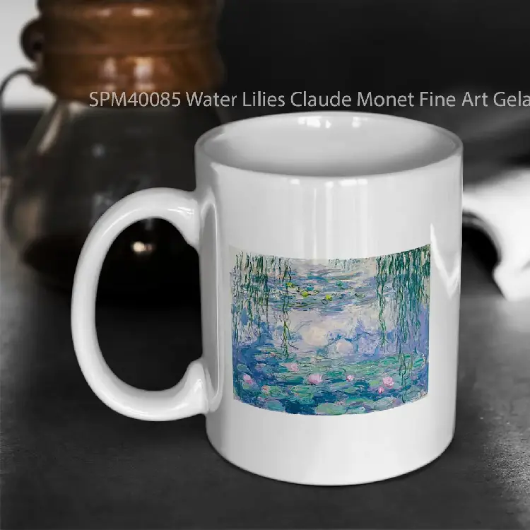 SPM40085 Water Lilies Claude Monet Fine Art Gelas Keramik Supermug