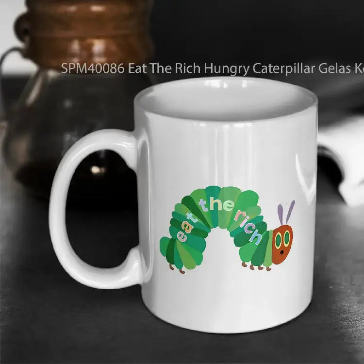 SPM40086 Eat The Rich Hungry Caterpillar Gelas Keramik Supermug