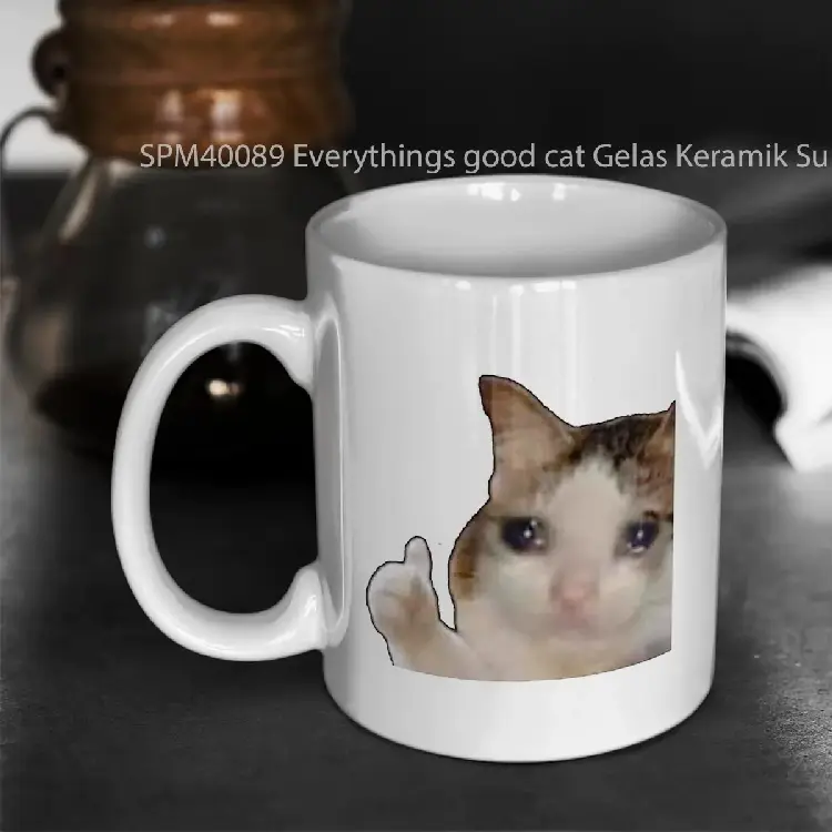 SPM40089 Everythings good cat Gelas Keramik Supermug