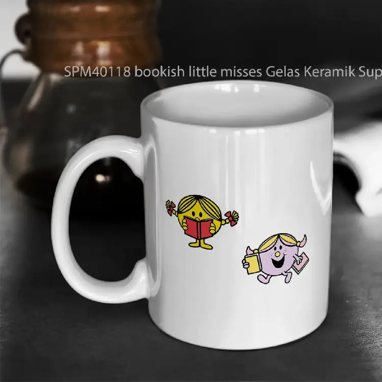 SPM40118 bookish little misses Gelas Keramik Supermug
