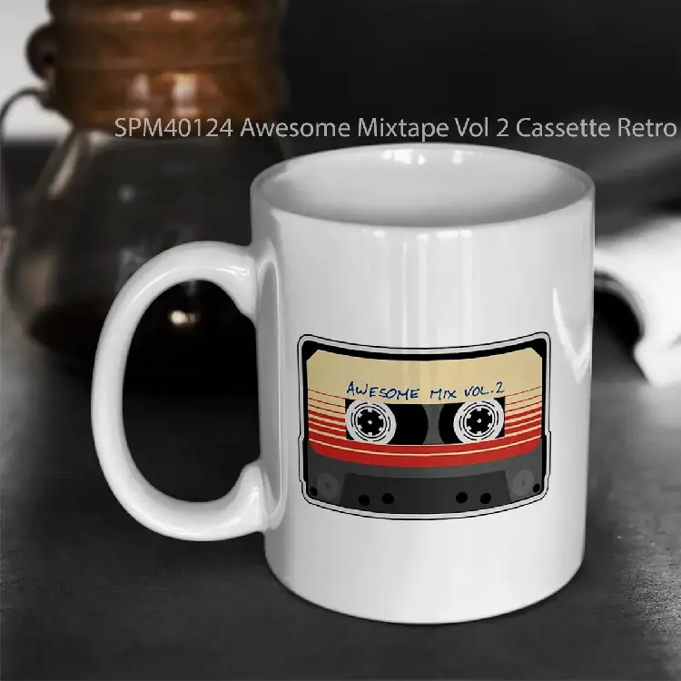 SPM40124 Awesome Mixtape Vol 2 Cassette Retro Gelas Keramik Supermug