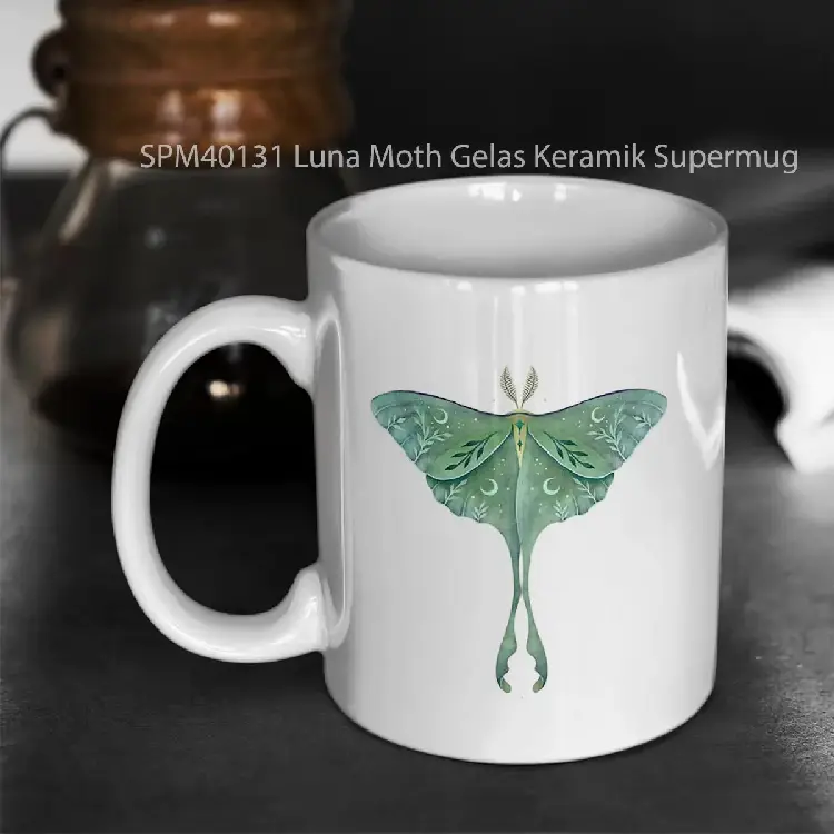 SPM40131 Luna Moth Gelas Keramik Supermug
