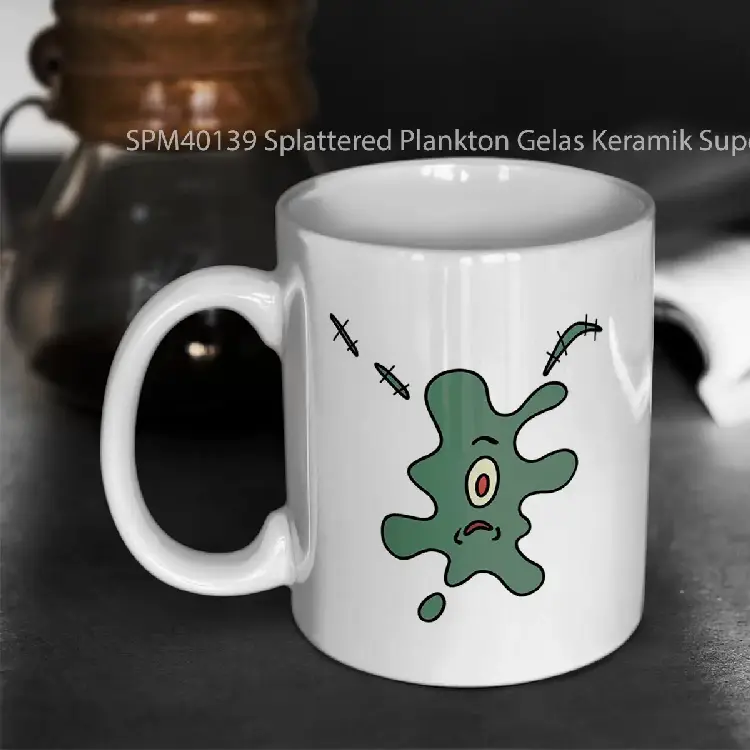 SPM40139 Splattered Plankton Gelas Keramik Supermug
