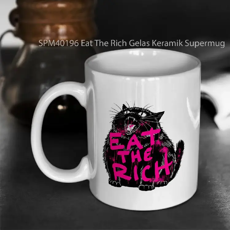 SPM40196 Eat The Rich Gelas Keramik Supermug