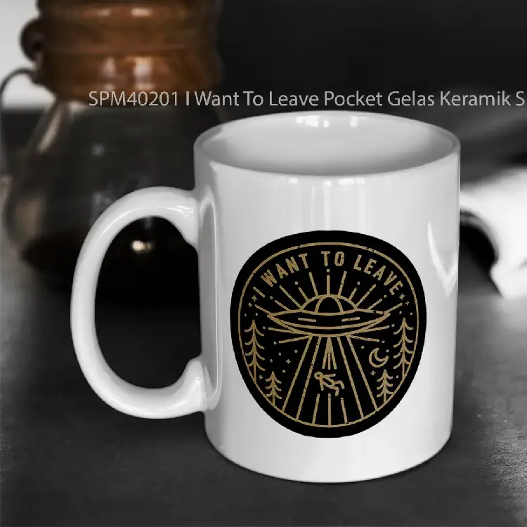 SPM40201 I Want To Leave Pocket Gelas Keramik Supermug