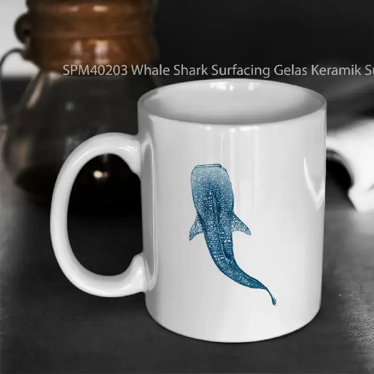 SPM40203 Whale Shark Surfacing Gelas Keramik Supermug