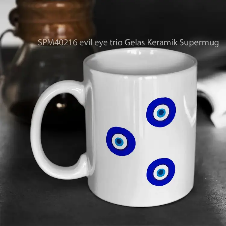 SPM40216 evil eye trio Gelas Keramik Supermug