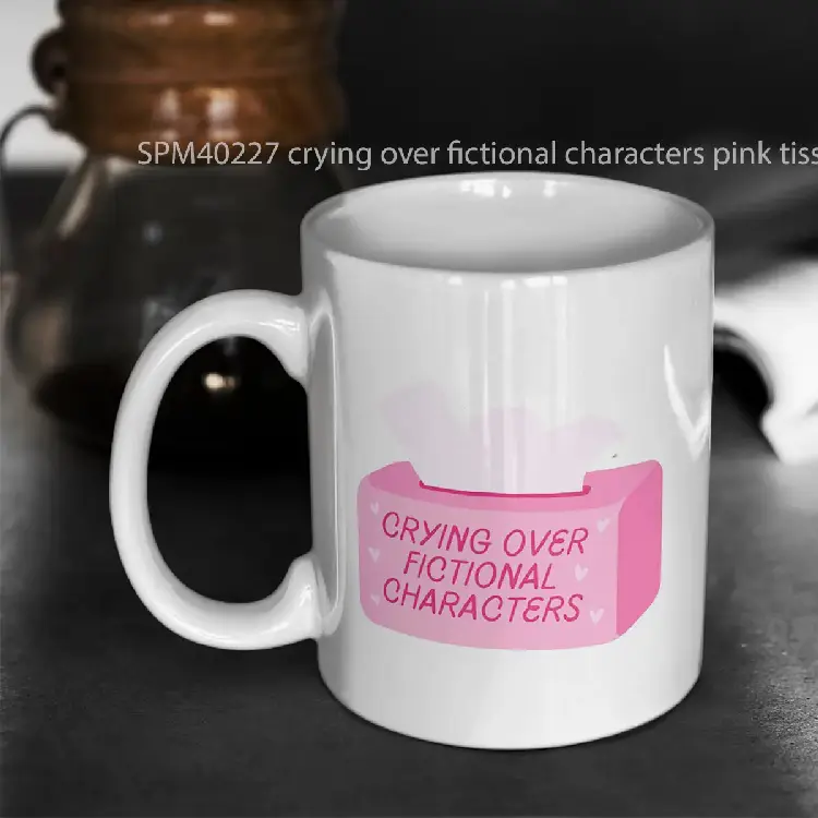 SPM40227 crying over fictional characters pink tissue box Gelas Keramik Supermug