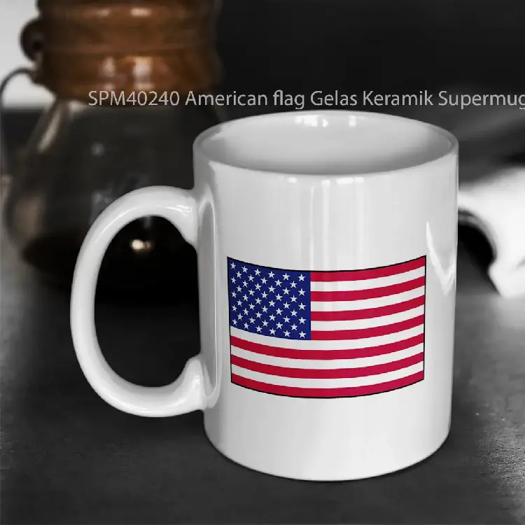 SPM40240 American flag Gelas Keramik Supermug