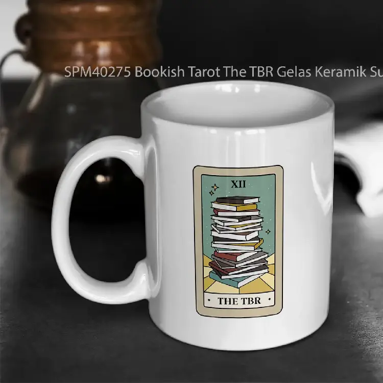SPM40275 Bookish Tarot The TBR Gelas Keramik Supermug