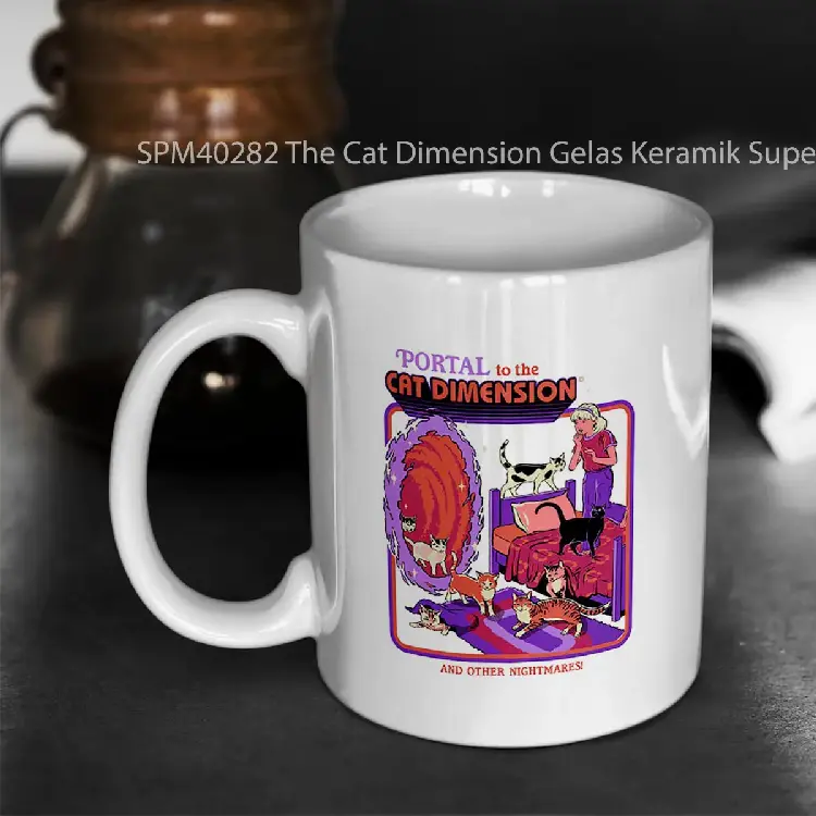 SPM40282 The Cat Dimension Gelas Keramik Supermug