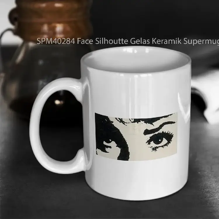 SPM40284 Face Silhoutte Gelas Keramik Supermug