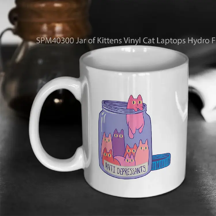 SPM40300 Jar of Kittens Vinyl Cat Laptops Hydro Flasks Aesthetics Gelas Keramik Supermug