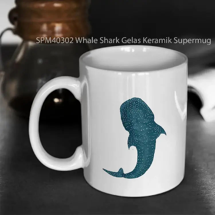 SPM40302 Whale Shark Gelas Keramik Supermug