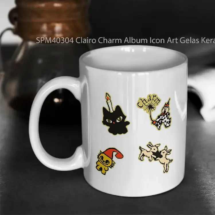 SPM40304 Clairo Charm Album Icon Art Gelas Keramik Supermug