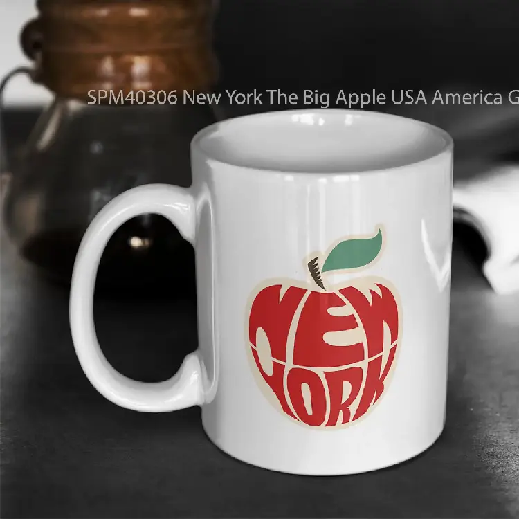 SPM40306 New York The Big Apple USA America Gelas Keramik Supermug