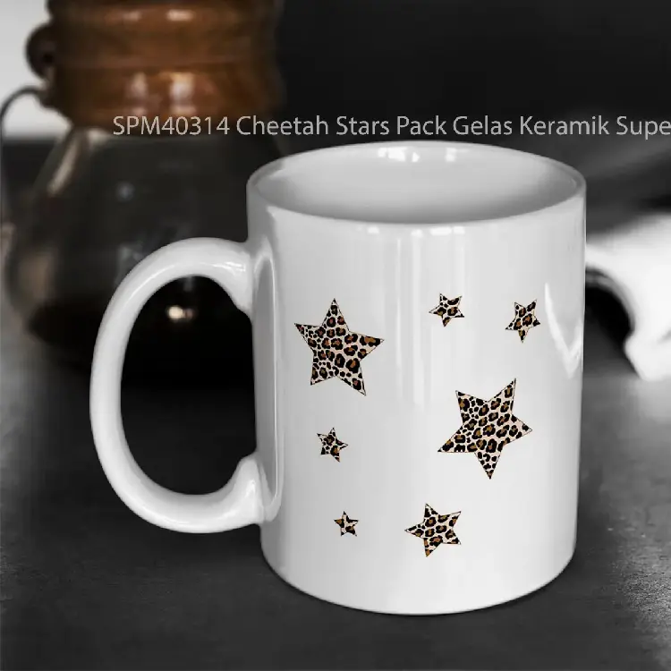 SPM40314 Cheetah Stars Pack Gelas Keramik Supermug