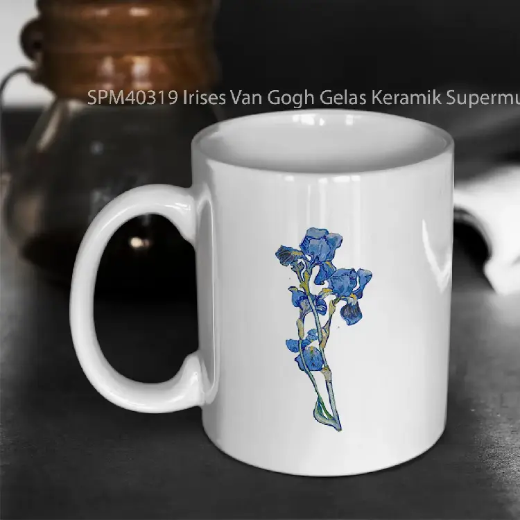 SPM40319 Irises Van Gogh Gelas Keramik Supermug