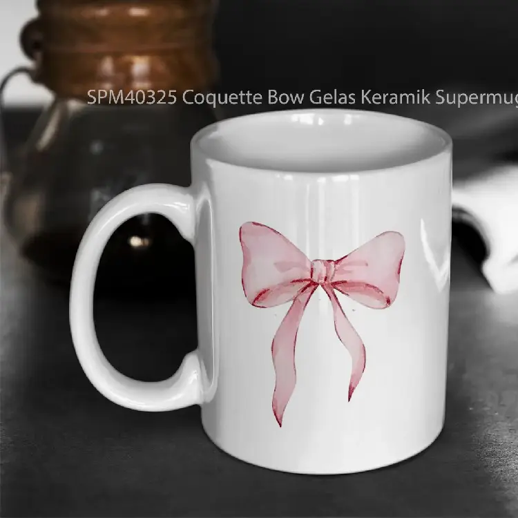 SPM40325 Coquette Bow Gelas Keramik Supermug
