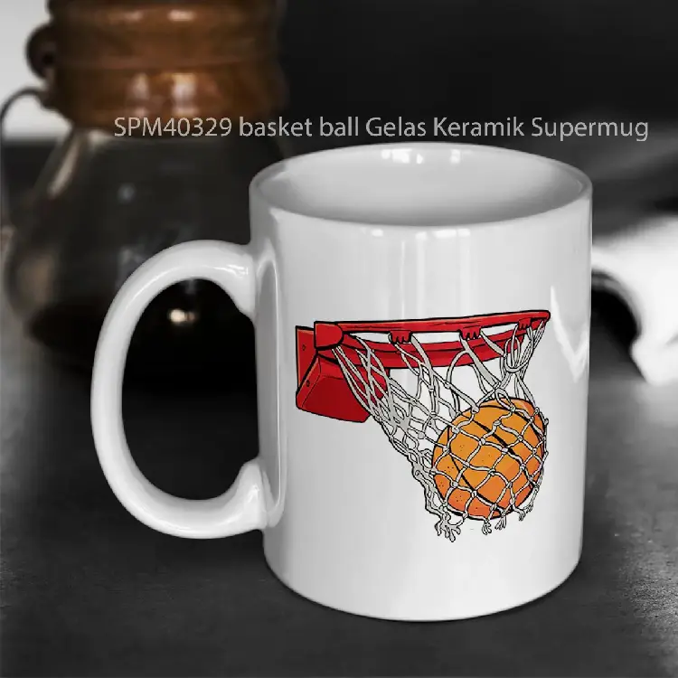 SPM40329 basket ball Gelas Keramik Supermug