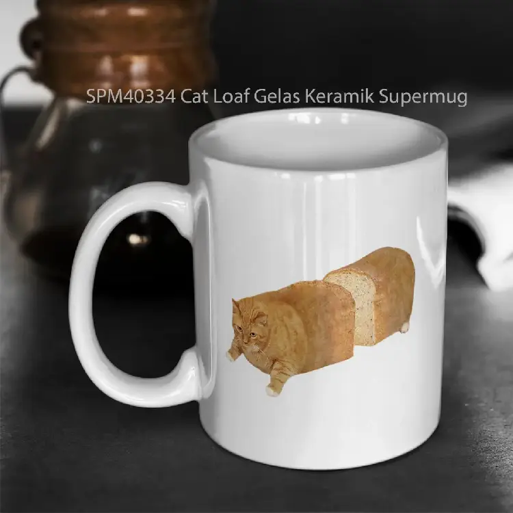 SPM40334 Cat Loaf Gelas Keramik Supermug