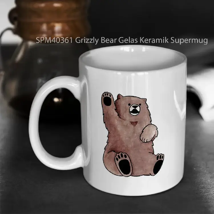 SPM40361 Grizzly Bear Gelas Keramik Supermug