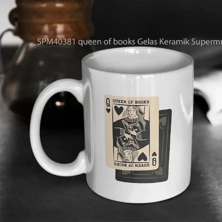 SPM40381 queen of books Gelas Keramik Supermug