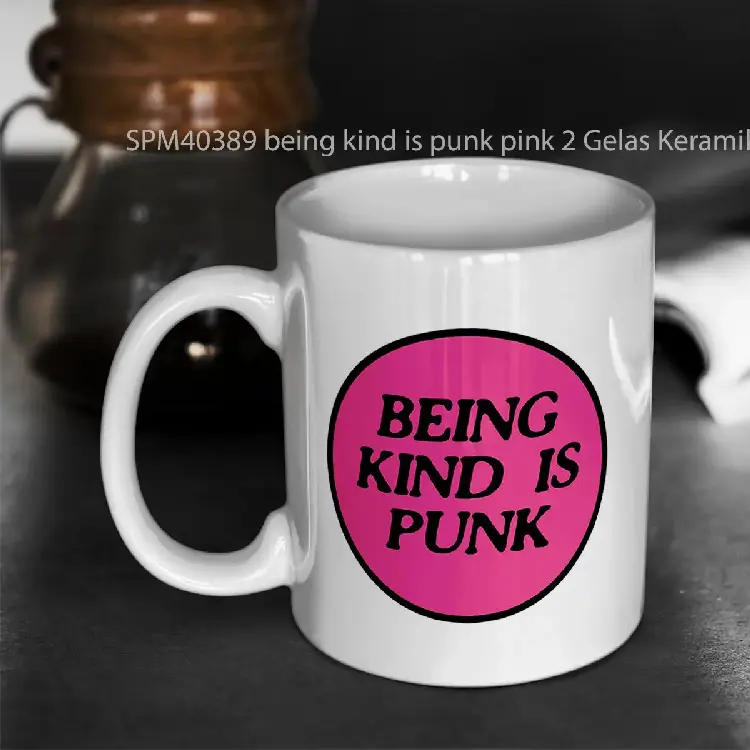 SPM40389 being kind is punk pink 2 Gelas Keramik Supermug