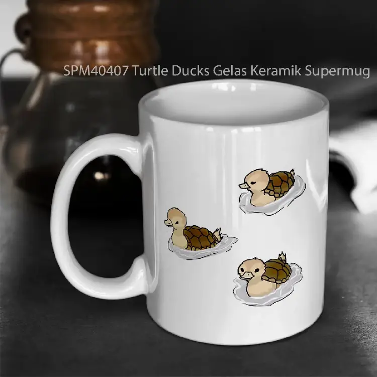 SPM40407 Turtle Ducks Gelas Keramik Supermug