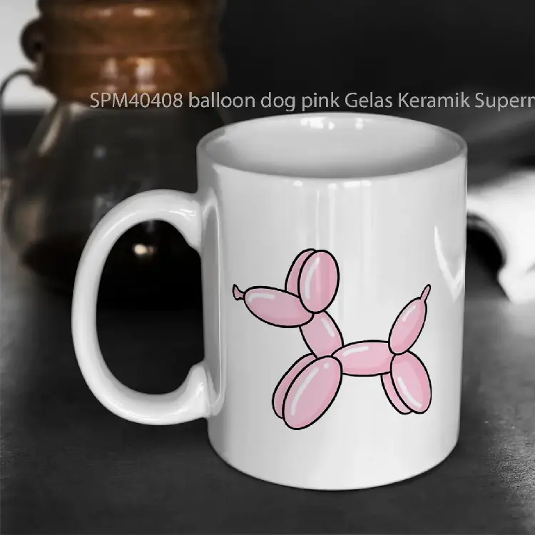 SPM40408 balloon dog pink Gelas Keramik Supermug