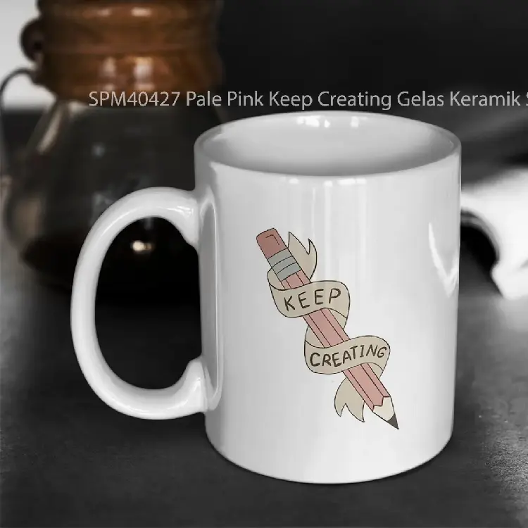 SPM40427 Pale Pink Keep Creating Gelas Keramik Supermug
