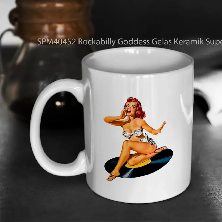SPM40452 Rockabilly Goddess Gelas Keramik Supermug