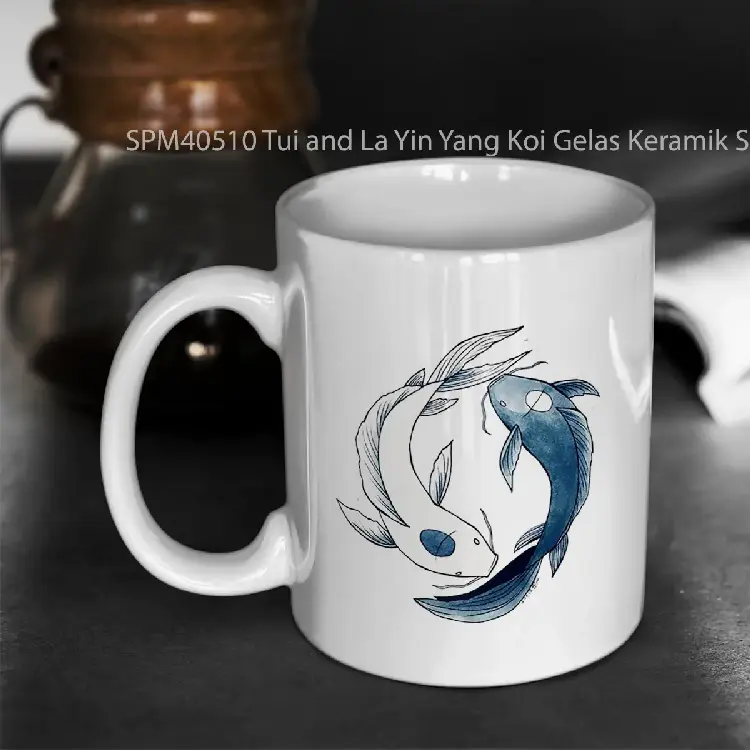 SPM40510 Tui and La Yin Yang Koi Gelas Keramik Supermug