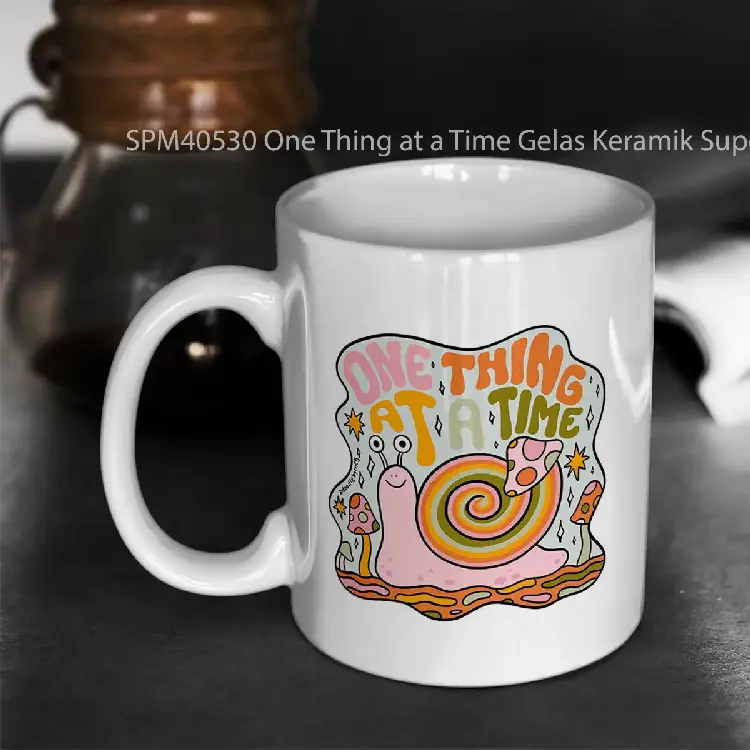 SPM40530 One Thing at a Time Gelas Keramik Supermug