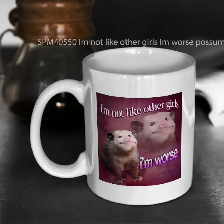 SPM40550 Im not like other girls Im worse possum word art Gelas Keramik Supermug