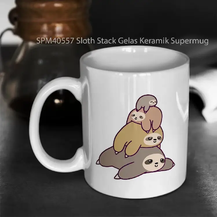 SPM40557 Sloth Stack Gelas Keramik Supermug