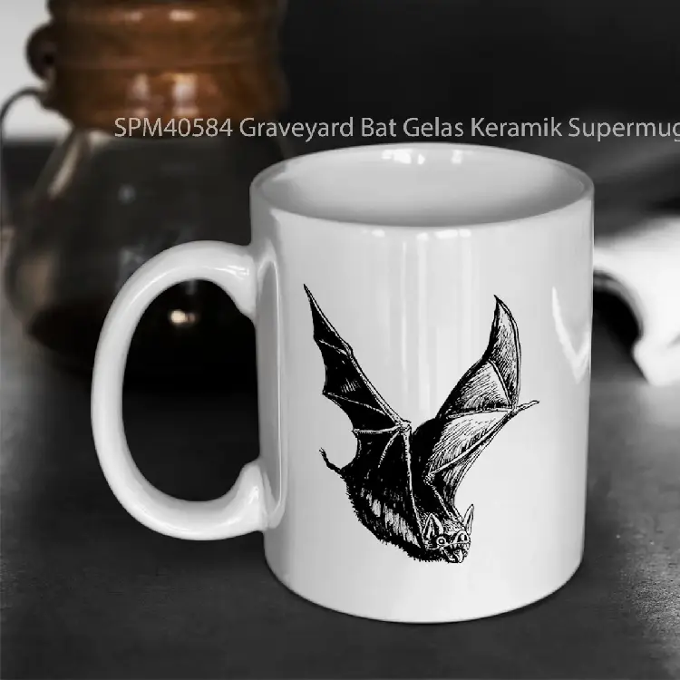 SPM40584 Graveyard Bat Gelas Keramik Supermug