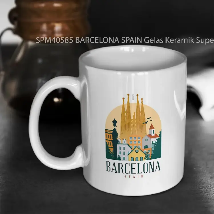 SPM40585 BARCELONA SPAIN Gelas Keramik Supermug
