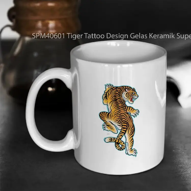 SPM40601 Tiger Tattoo Design Gelas Keramik Supermug