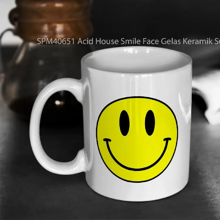 SPM40651 Acid House Smile Face Gelas Keramik Supermug