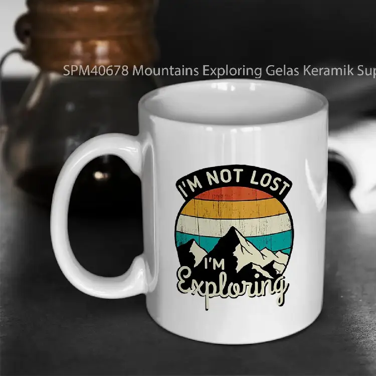 SPM40678 Mountains Exploring Gelas Keramik Supermug