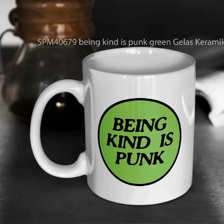 SPM40679 being kind is punk green Gelas Keramik Supermug
