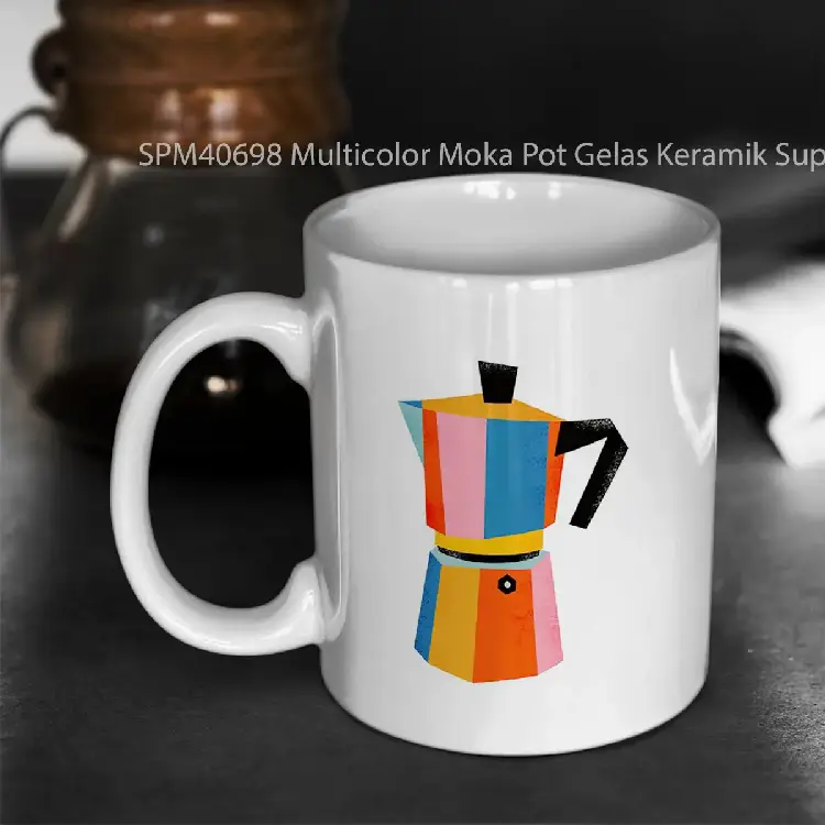 SPM40698 Multicolor Moka Pot Gelas Keramik Supermug