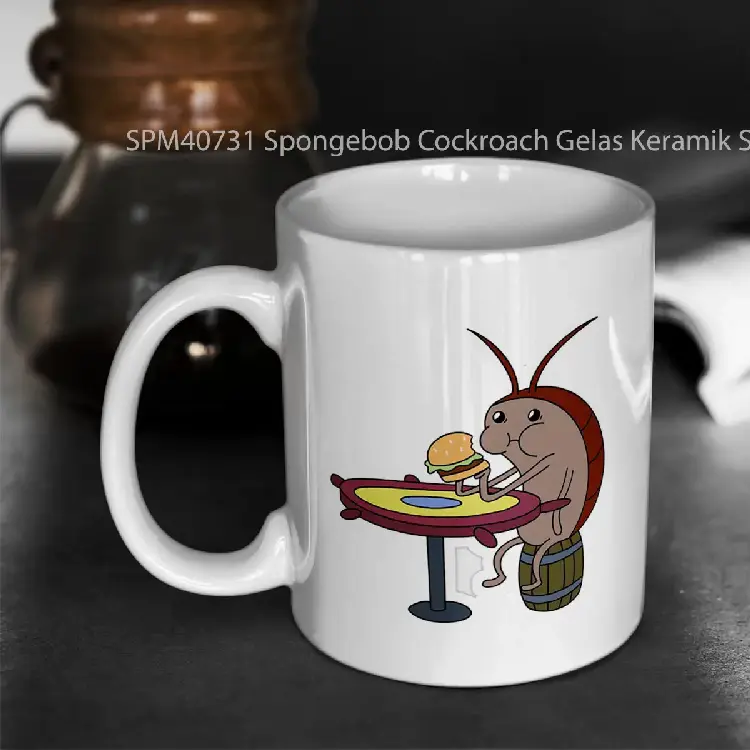 SPM40731 Spongebob Cockroach Gelas Keramik Supermug